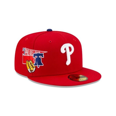 Sapca New Era Philadelphia Phillies MLB City Patch 59FIFTY Fitted - Rosii